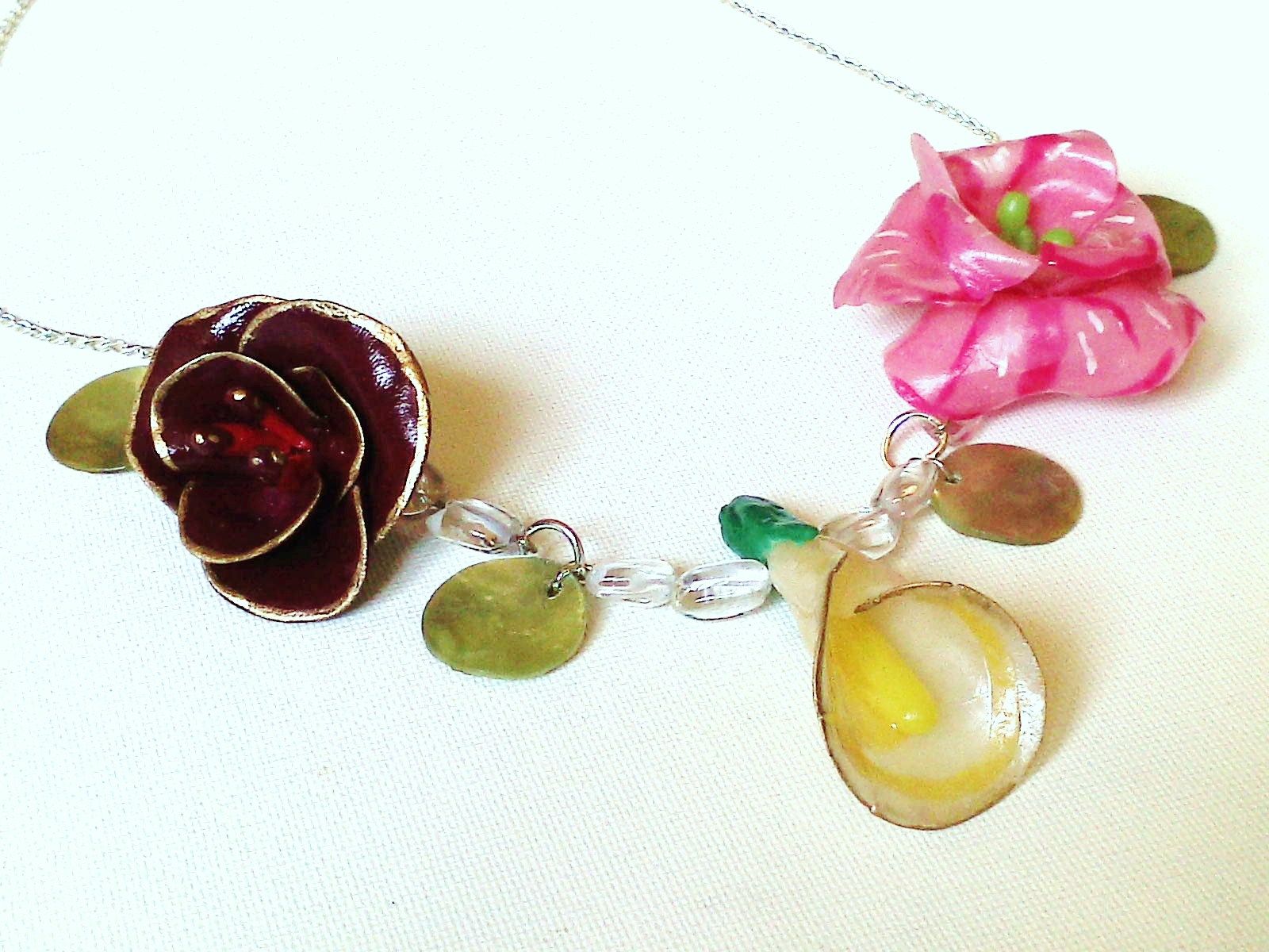 Collier Pendentif En Porcelaine - Marque Deshoulières - Occasion (Porté)